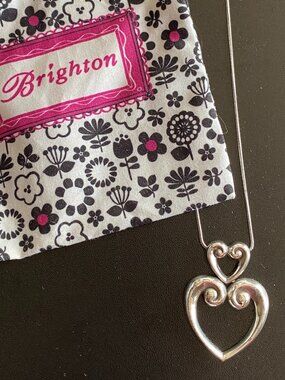 Brighton Silver Scroll Heart Necklace